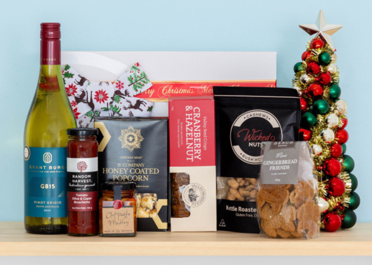 Christmas Hamper with White Wine