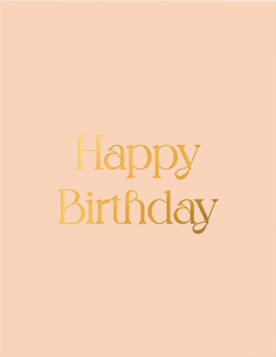 Happy Birthday Peach Card