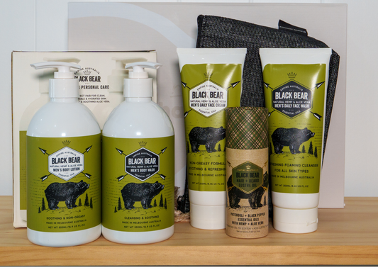 Black Bear Men’s Hemp & Aloe Vera Grooming Gift Set