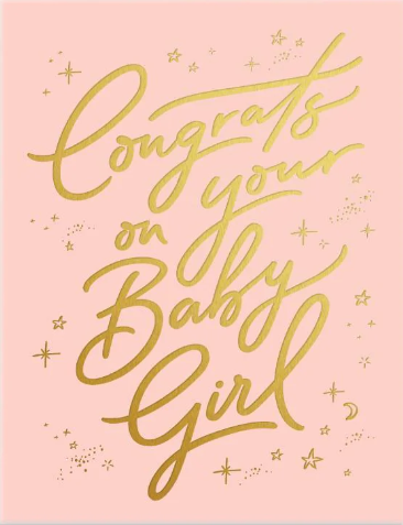 Congrats on Your Baby Girl Card